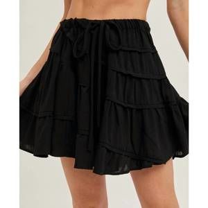 NEW BLUIVY boho tiered skirt in black
